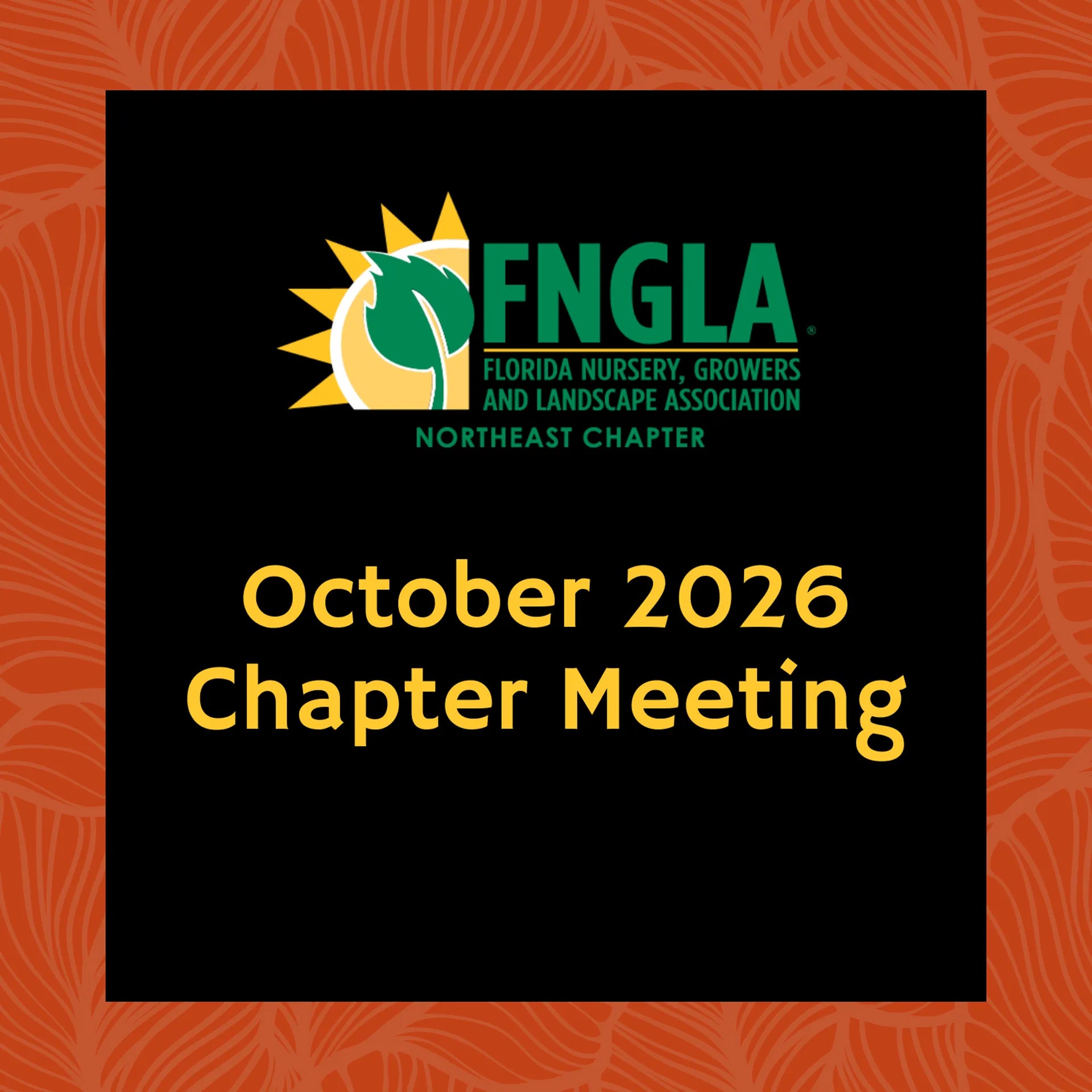 October Chapter Meeting 2026